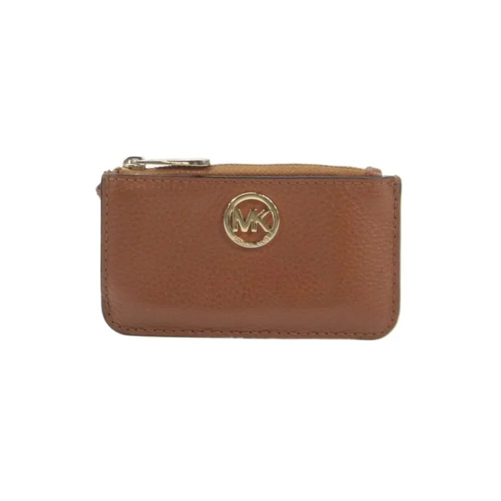 Michael Kors Womens Jet Set Coin Pouch Wallet Brown